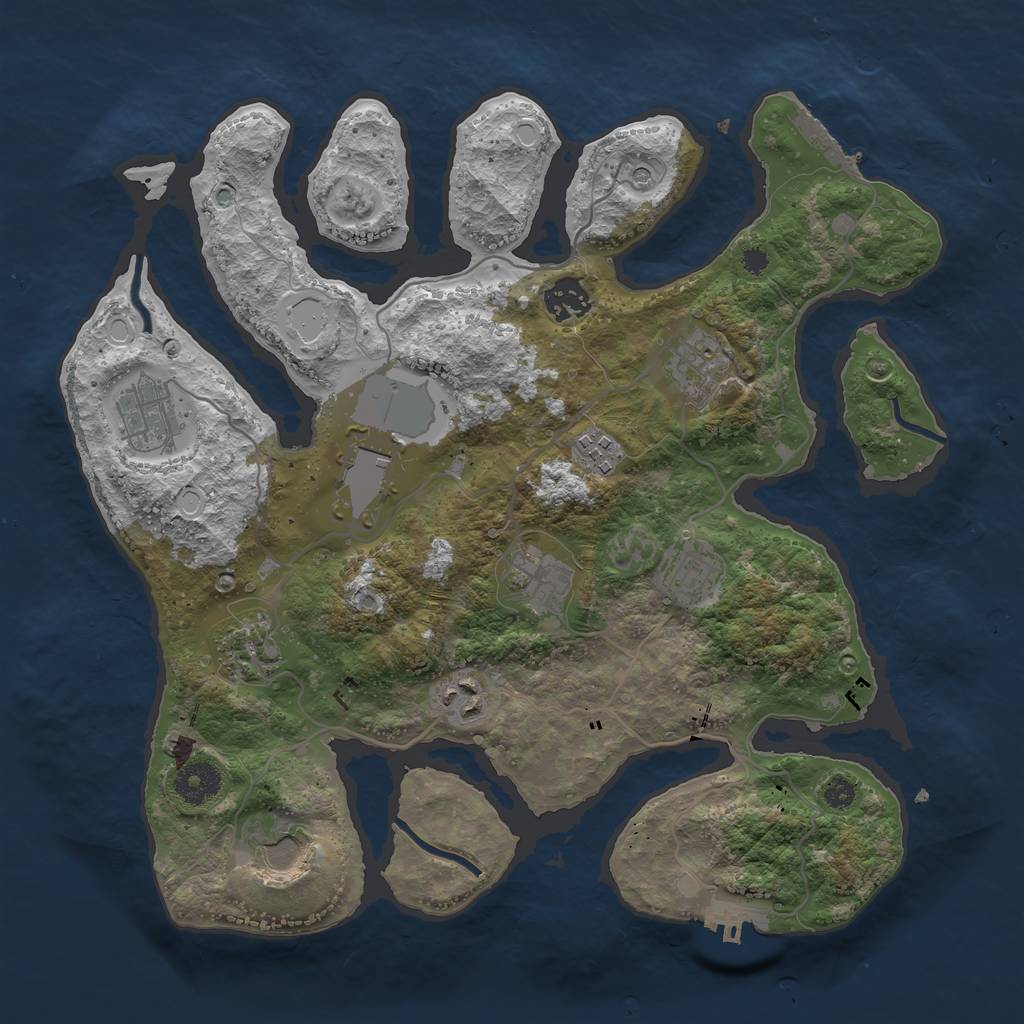 Rust Map: Procedural Map, Size: 3500, Seed: 20210919, 18 Monuments