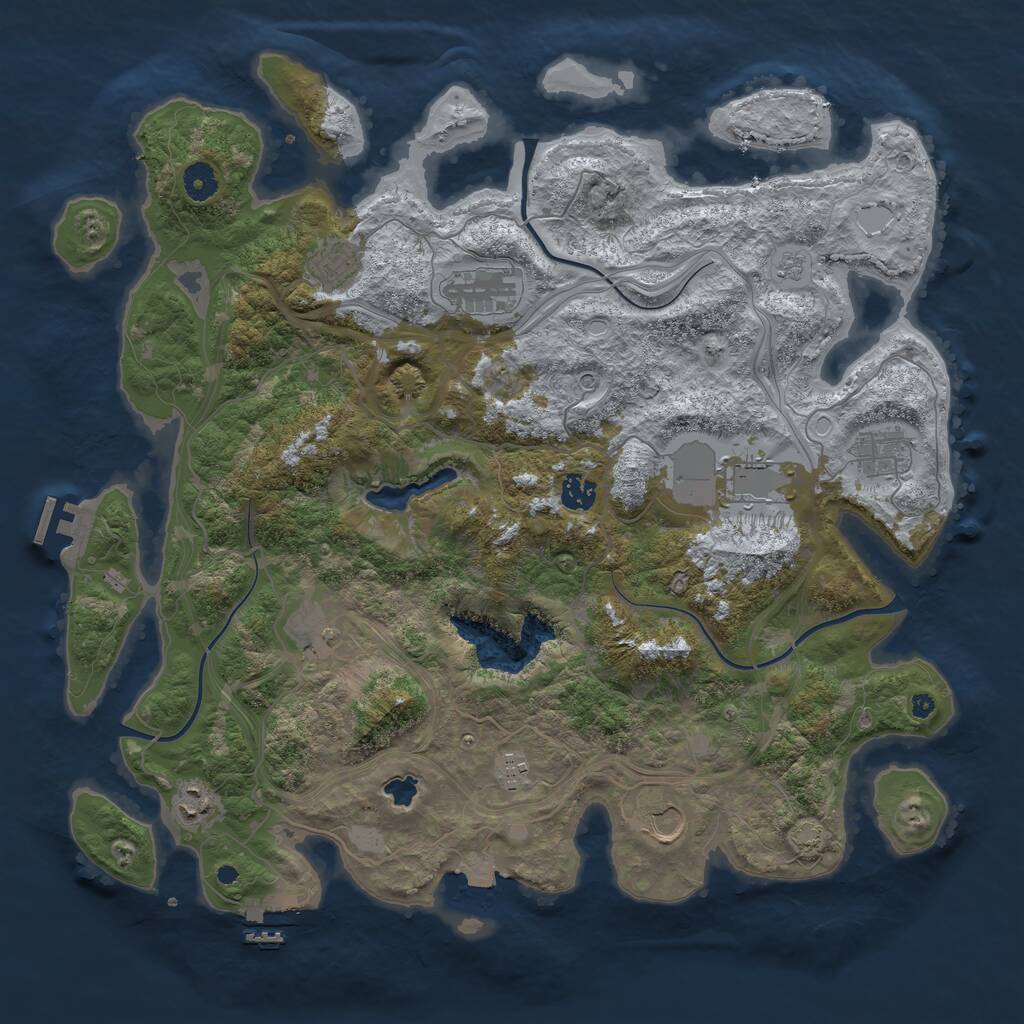 Rust Map: Procedural Map, Size: 4250, Seed: 335235, 15 Monuments