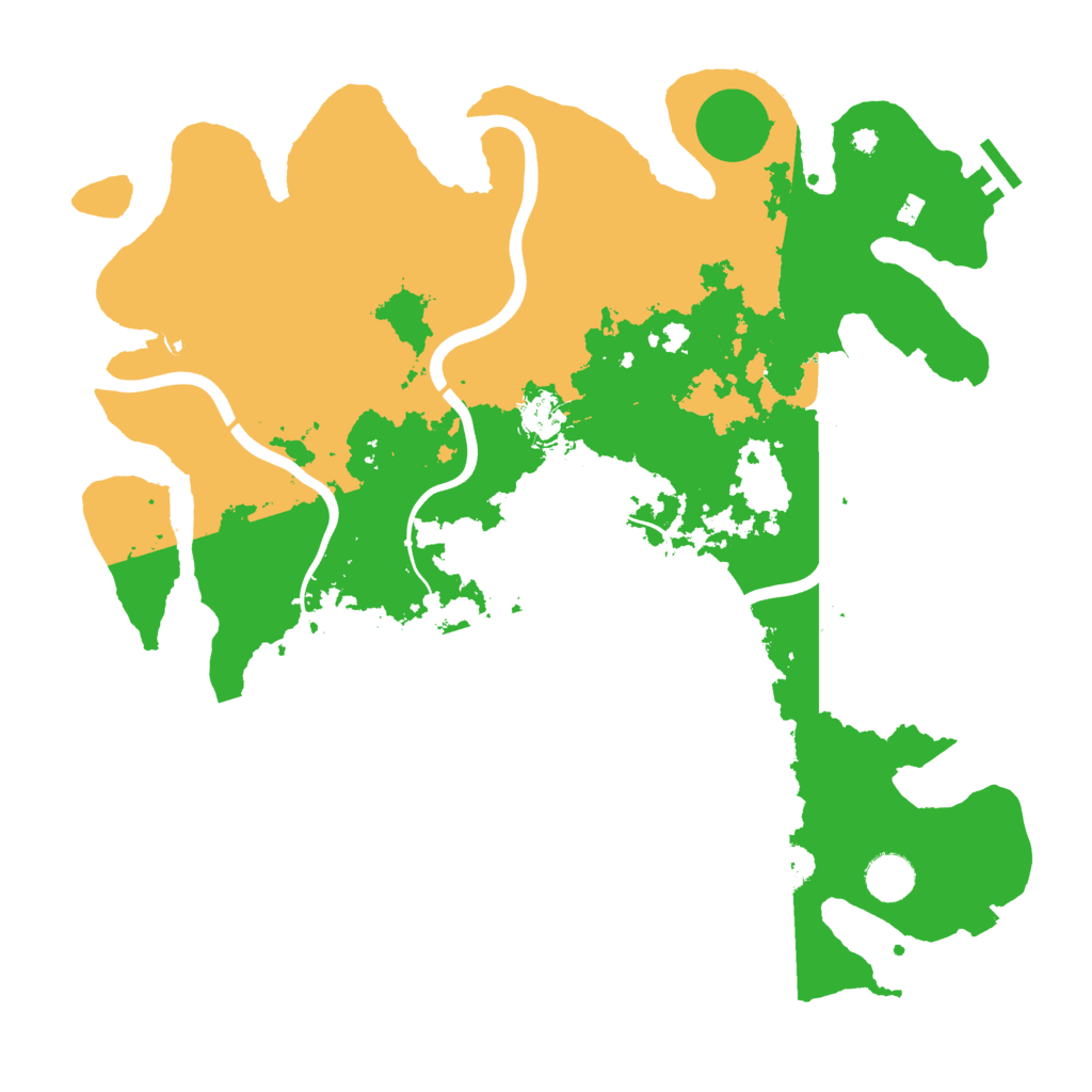 Biome Rust Map: Procedural Map, Size: 3950, Seed: 2025671644