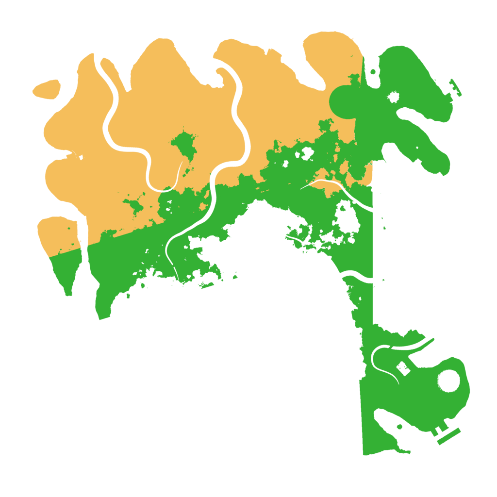 Biome Rust Map: Procedural Map, Size: 3950, Seed: 2025671644