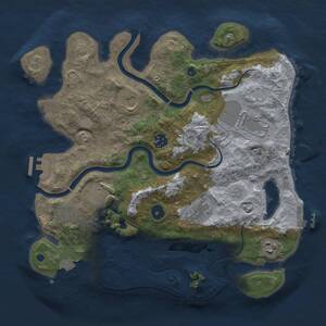 Thumbnail Rust Map: Procedural Map, Size: 3500, Seed: 46747895, 14 Monuments