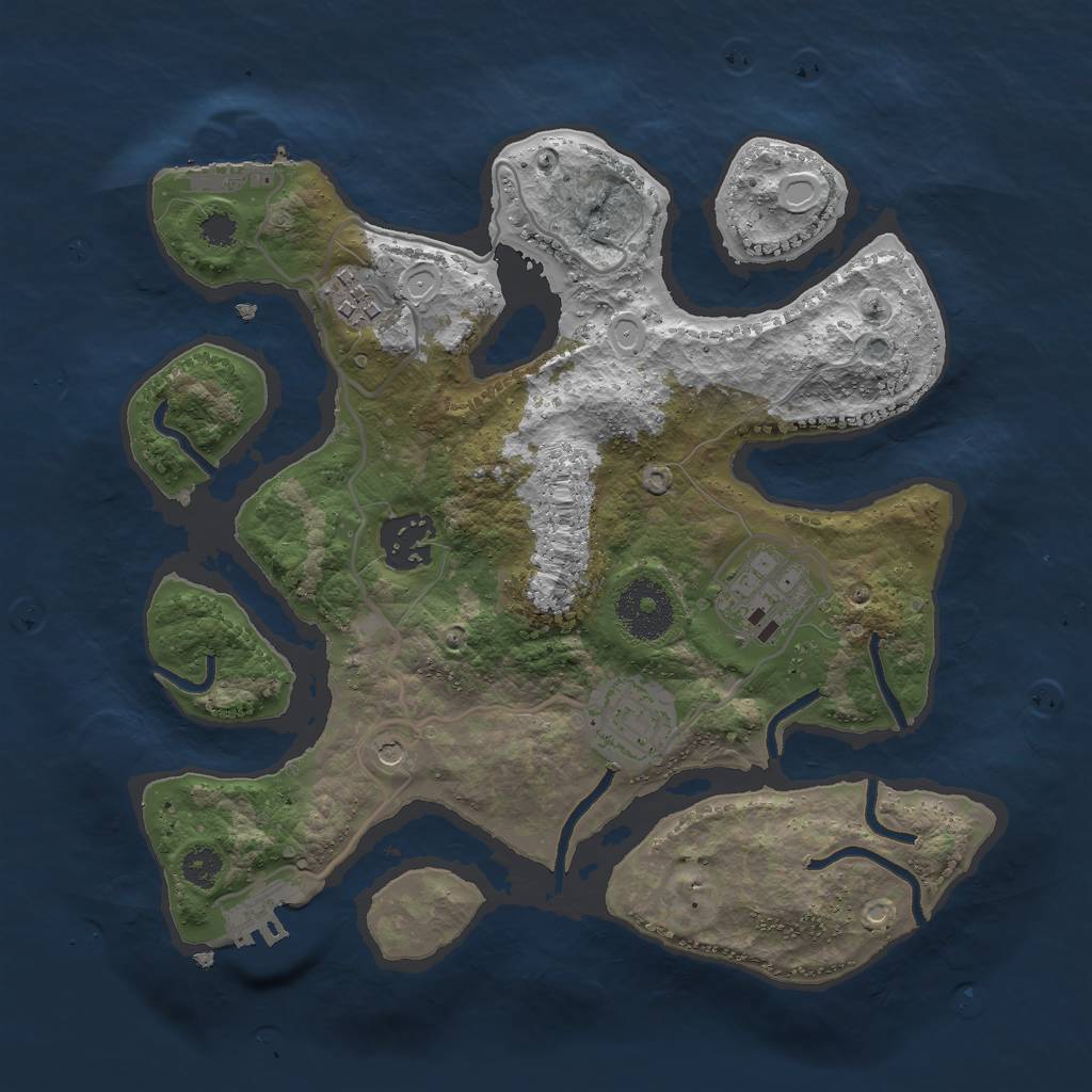 Rust Map: Procedural Map, Size: 2850, Seed: 13825, 12 Monuments