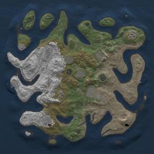 Thumbnail Rust Map: Procedural Map, Size: 4000, Seed: 568294383, 19 Monuments