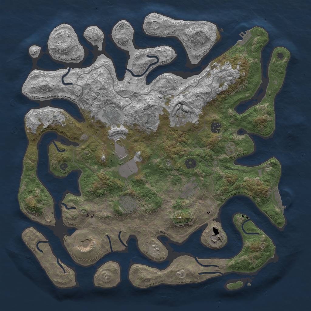 Rust Map: Procedural Map, Size: 4250, Seed: 13255, 17 Monuments