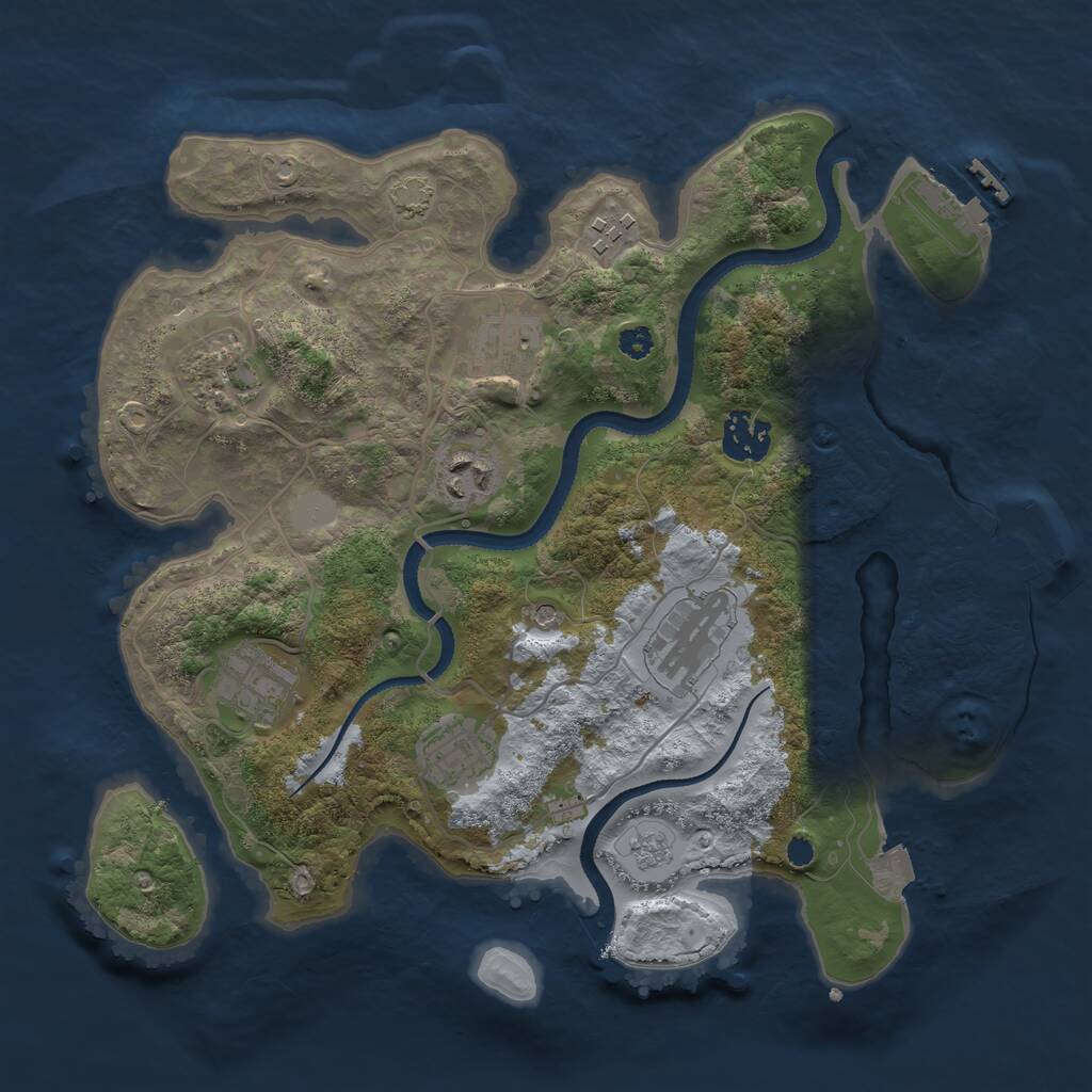 Rust Map: Procedural Map, Size: 3250, Seed: 131231, 14 Monuments