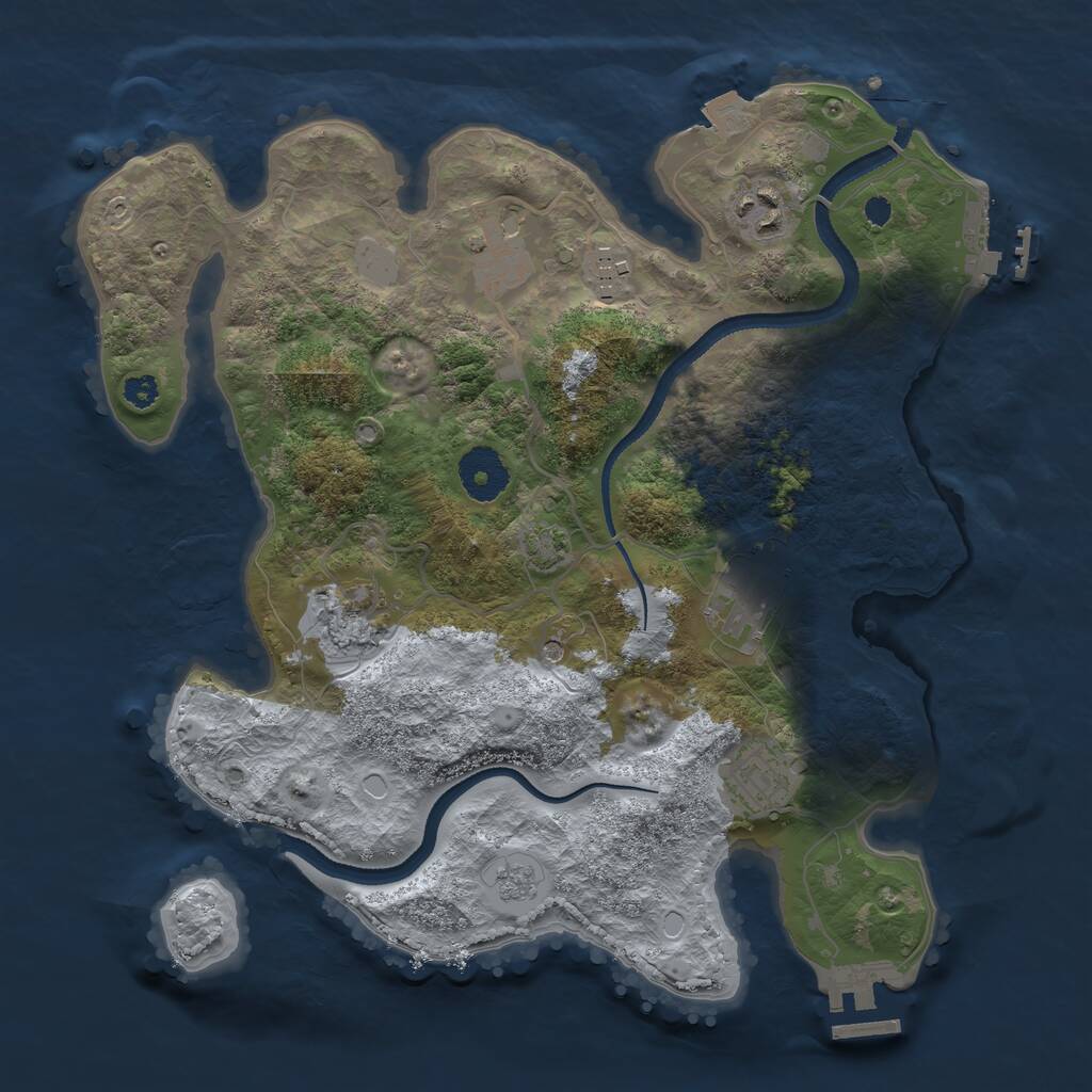 Rust Map: Procedural Map, Size: 3210, Seed: 6738, 12 Monuments