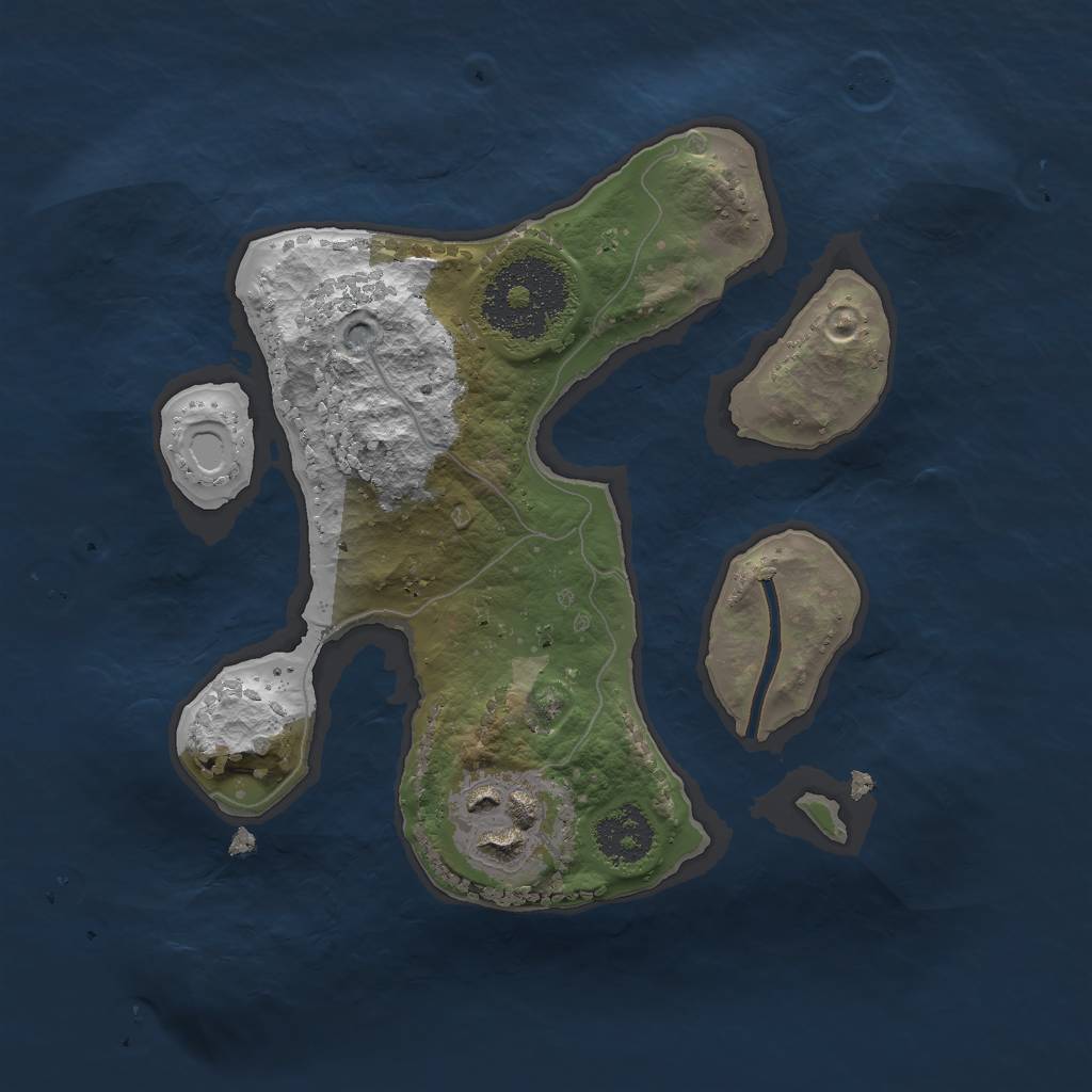 Rust Map: Procedural Map, Size: 2000, Seed: 637184, 6 Monuments