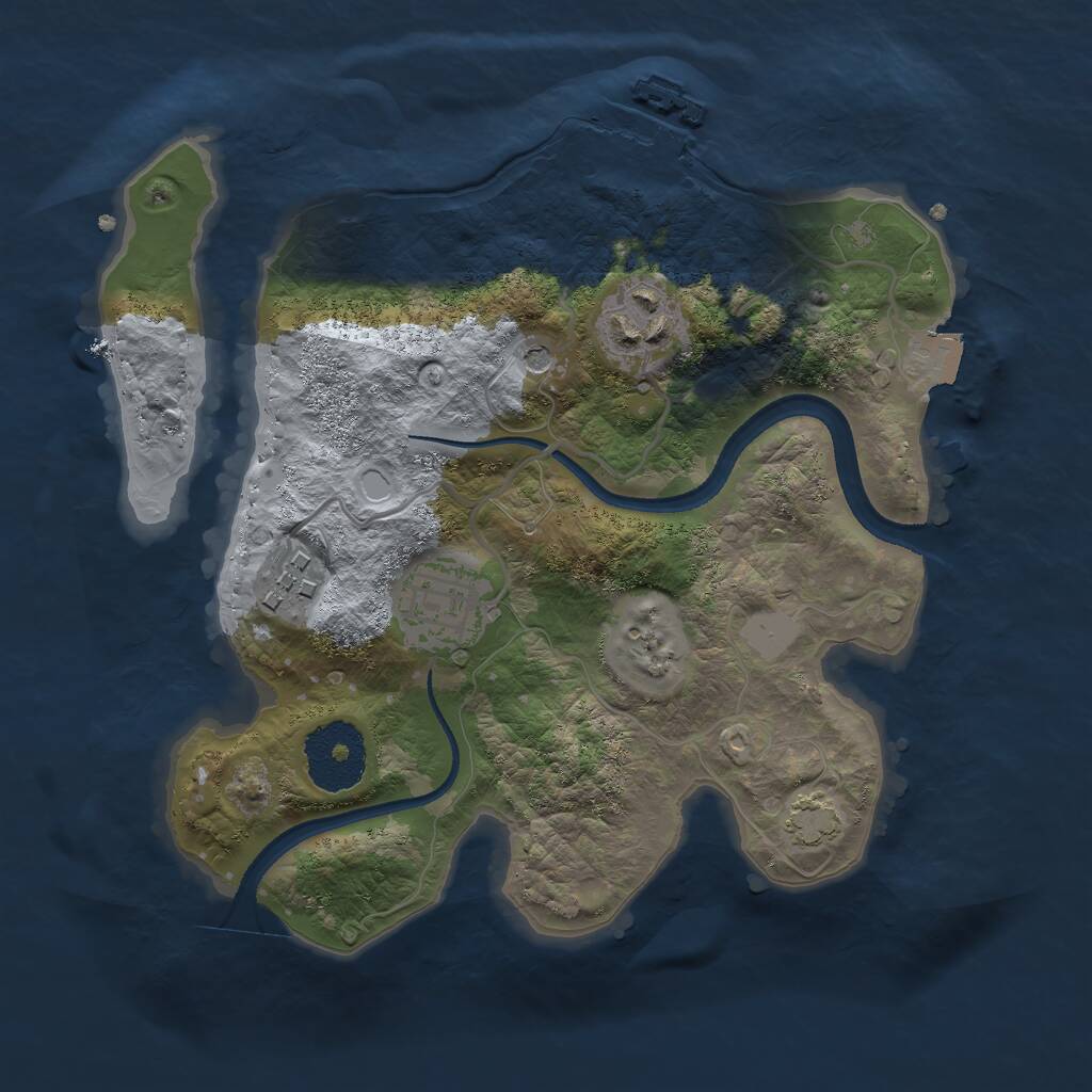 Rust Map: Procedural Map, Size: 2500, Seed: 1668739431, 7 Monuments