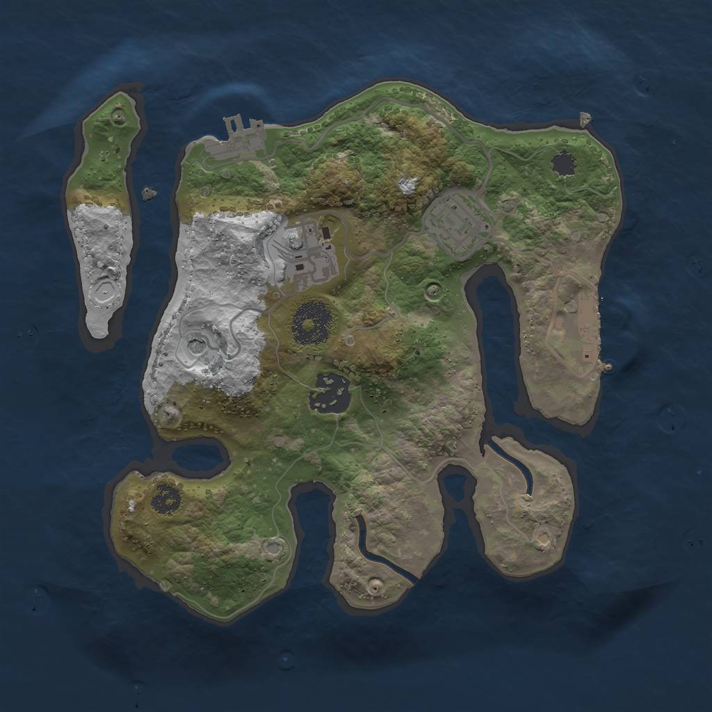 Rust Map: Procedural Map, Size: 2500, Seed: 1668739431, 11 Monuments