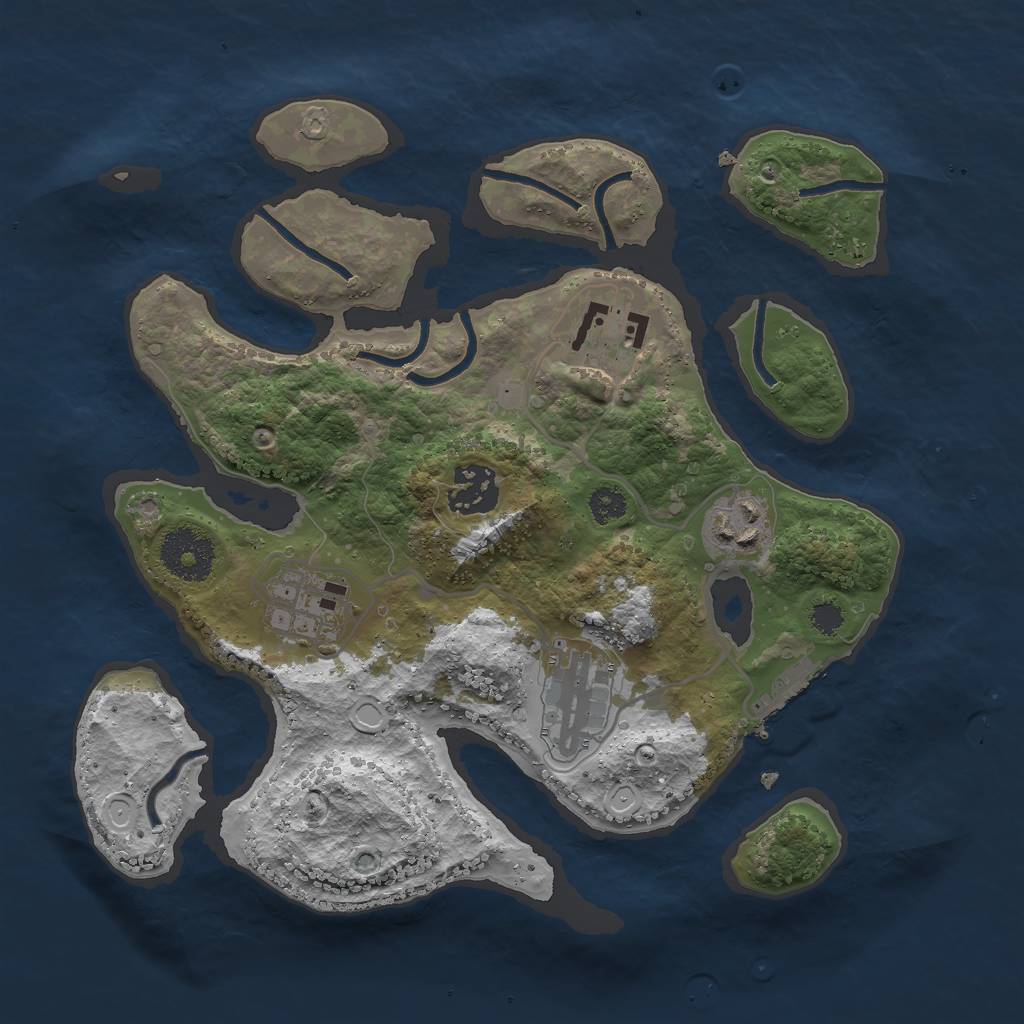 Rust Map: Procedural Map, Size: 2900, Seed: 3068, 11 Monuments