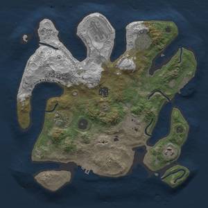 Thumbnail Rust Map: Procedural Map, Size: 3000, Seed: 912010558, 13 Monuments