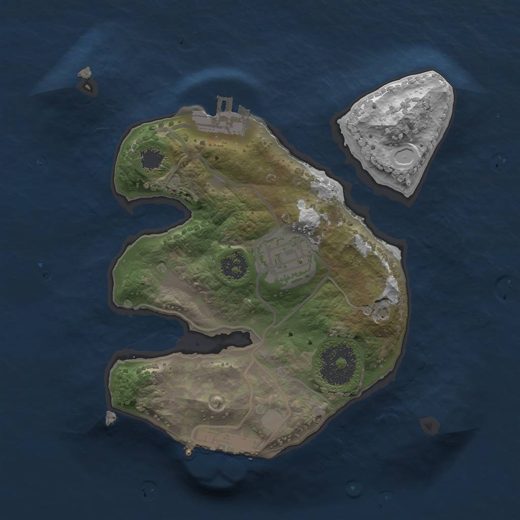 Rust Map: Procedural Map, Size: 2000, Seed: 65445151, 8 Monuments