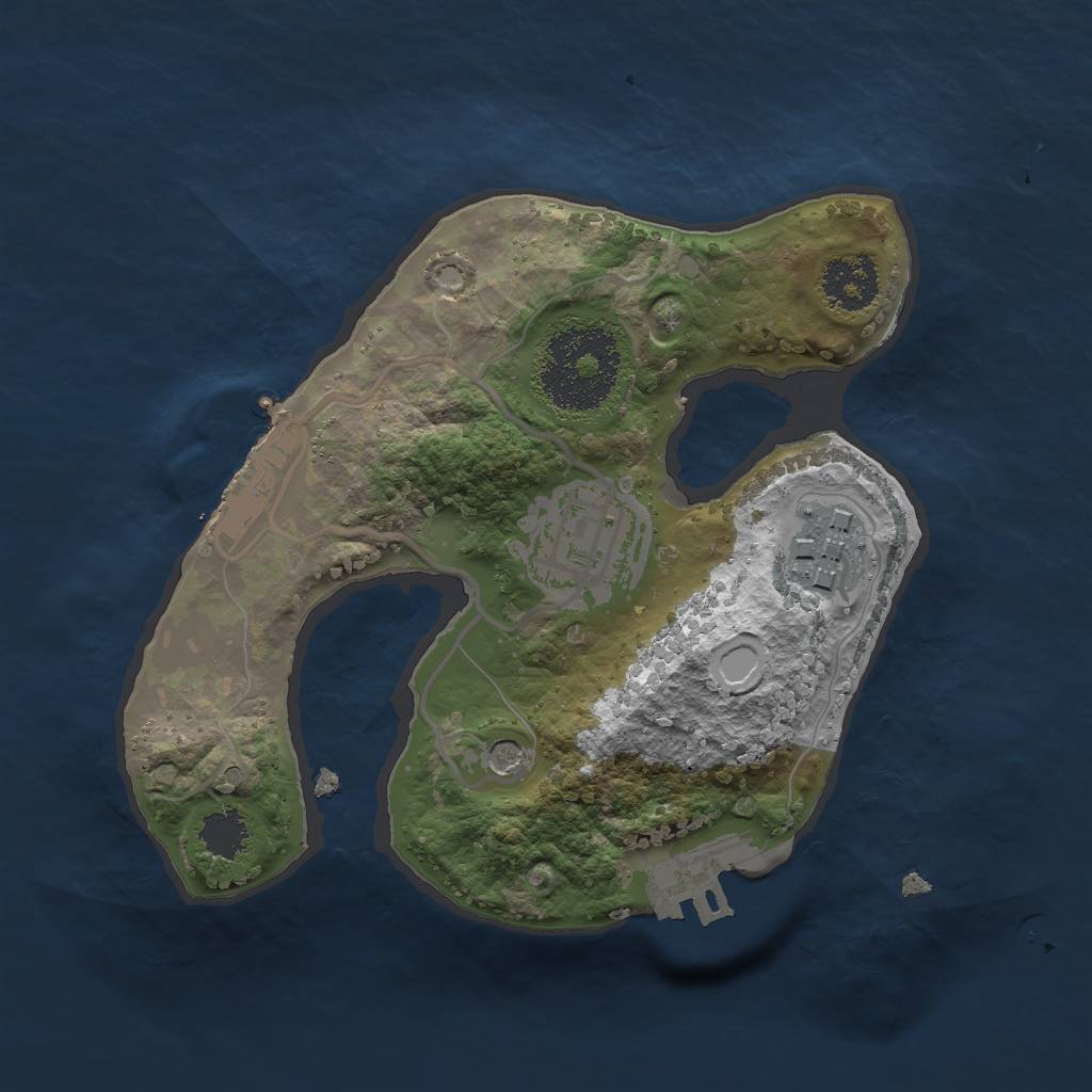 Rust Map: Procedural Map, Size: 2000, Seed: 1975, 10 Monuments