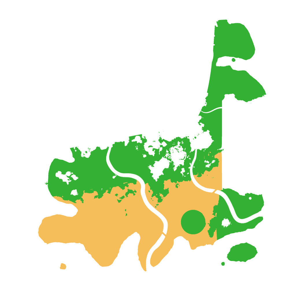 Biome Rust Map: Procedural Map, Size: 3200, Seed: 23573452