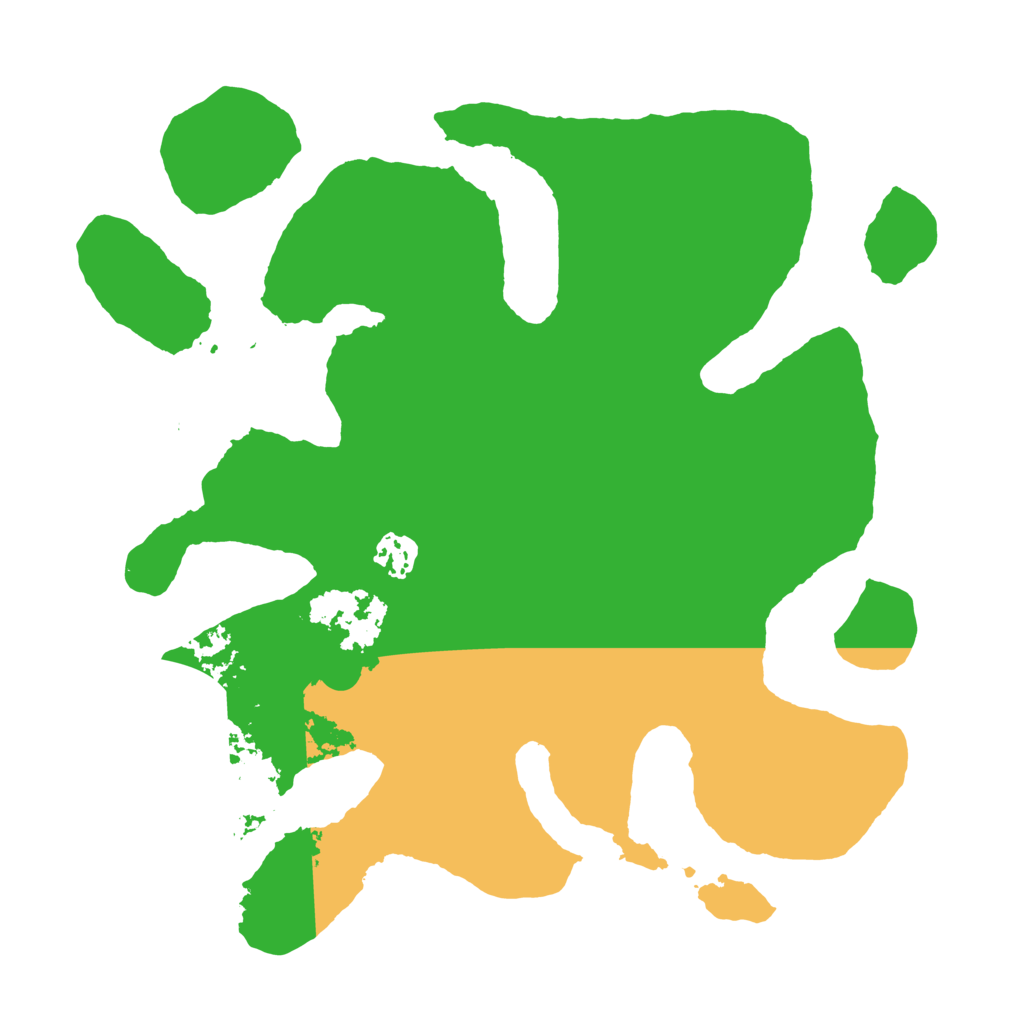 Biome Rust Map: Barren, Size: 3500, Seed: 142233558