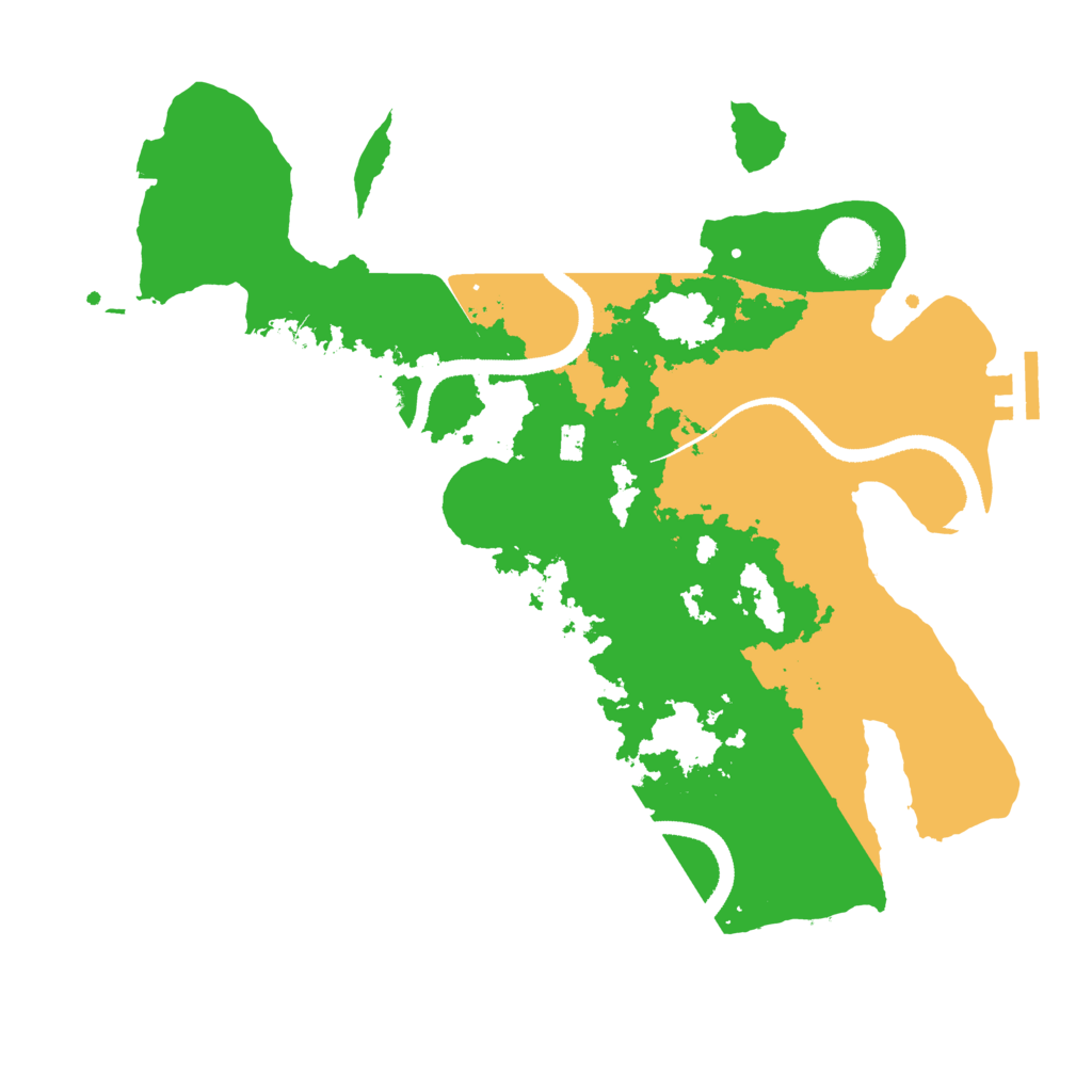 Biome Rust Map: Procedural Map, Size: 3250, Seed: 57