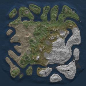 Thumbnail Rust Map: Procedural Map, Size: 4500, Seed: 744351040, 18 Monuments