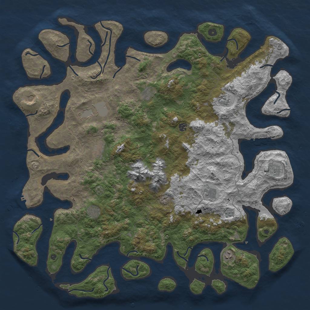 Rust Map: Procedural Map, Size: 5500, Seed: 3111981, 19 Monuments