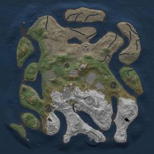 Thumbnail Rust Map: Procedural Map, Size: 3500, Seed: 976407534, 15 Monuments