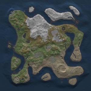 Thumbnail Rust Map: Procedural Map, Size: 3500, Seed: 200849135, 16 Monuments