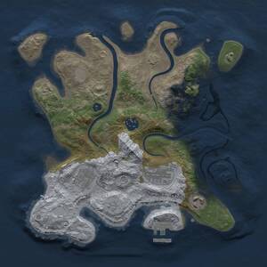 Thumbnail Rust Map: Procedural Map, Size: 3000, Seed: 892033358, 10 Monuments