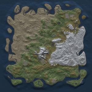 Thumbnail Rust Map: Procedural Map, Size: 5000, Seed: 2222, 19 Monuments