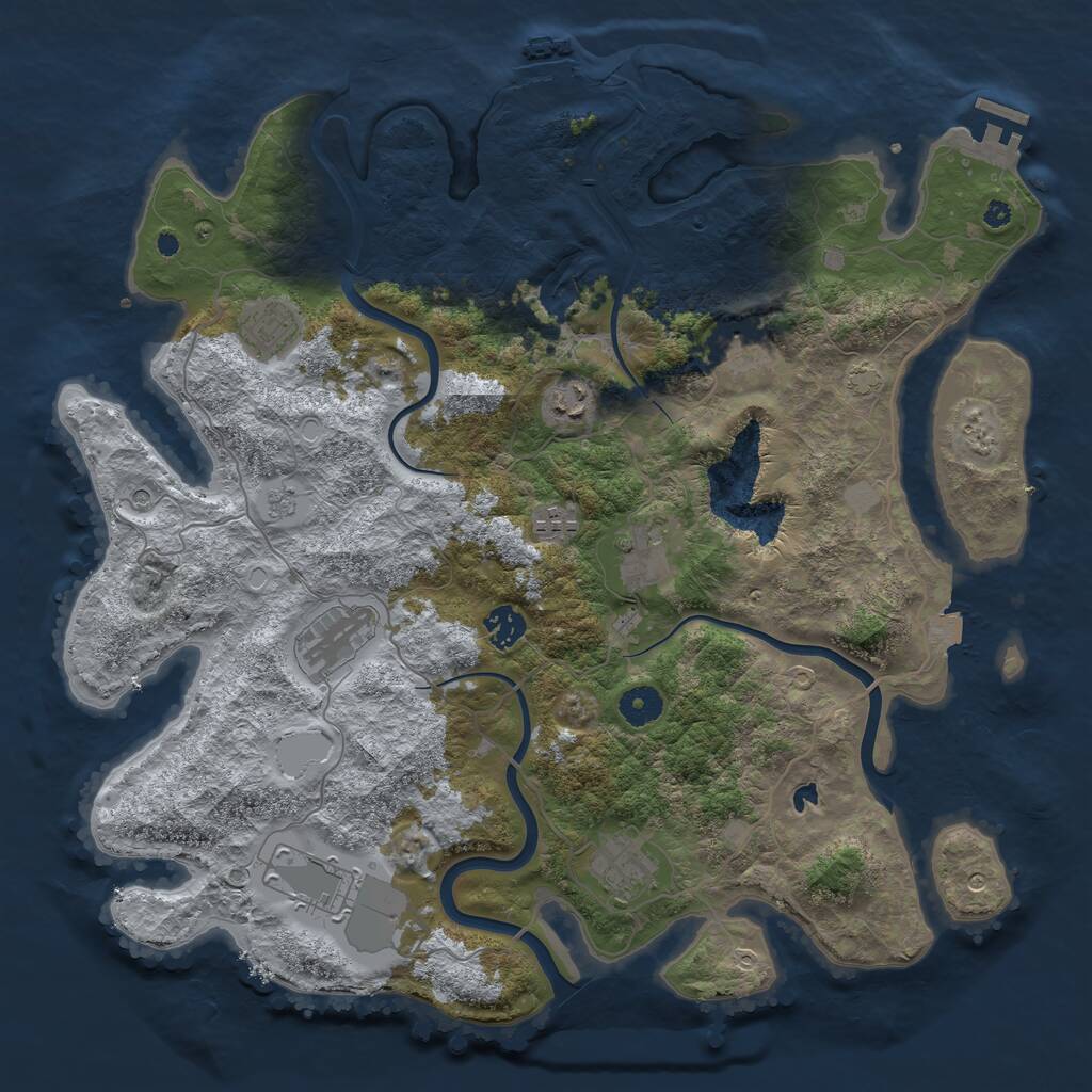 Rust Map: Procedural Map, Size: 4000, Seed: 113588356, 15 Monuments