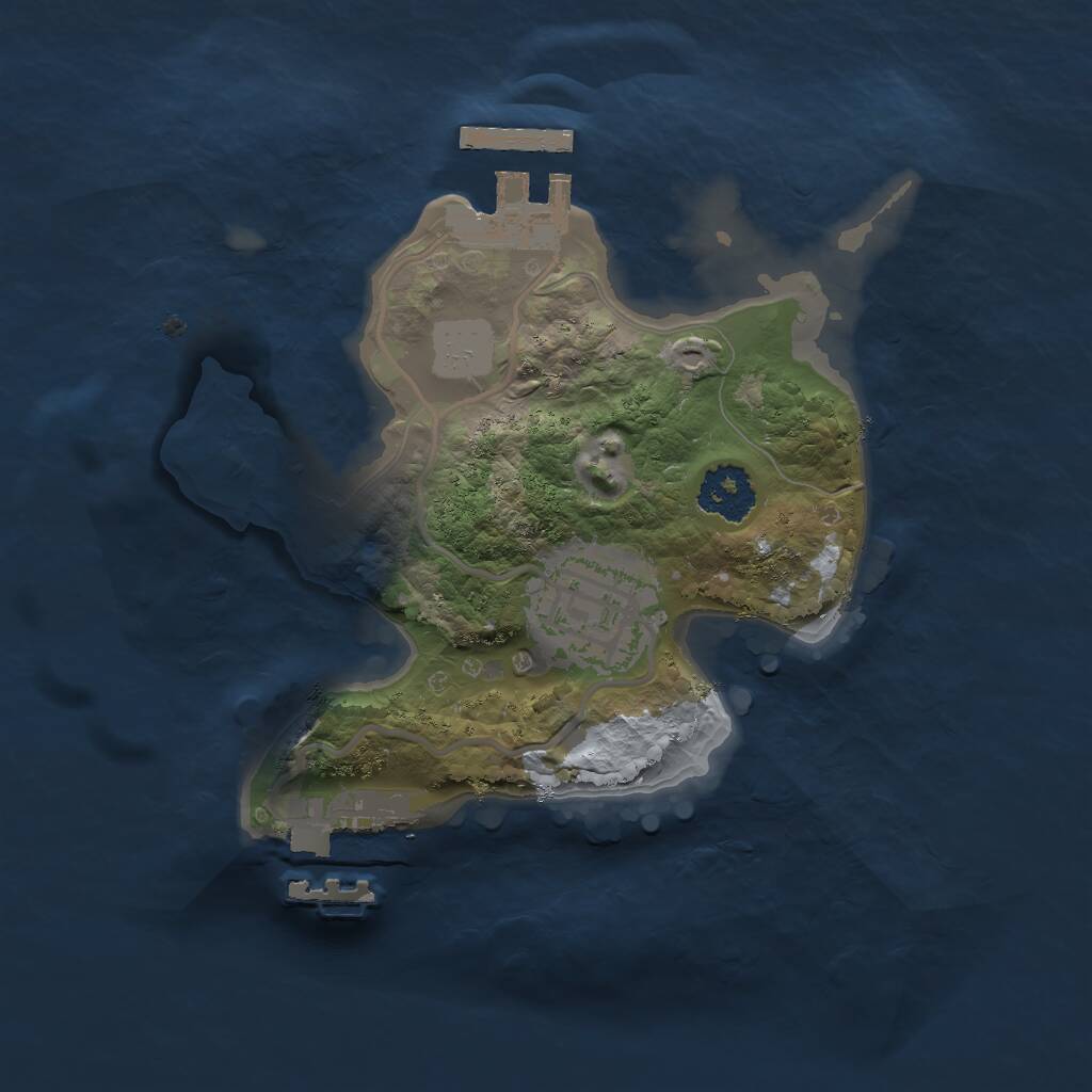 Rust Map: Procedural Map, Size: 1950, Seed: 154235, 4 Monuments