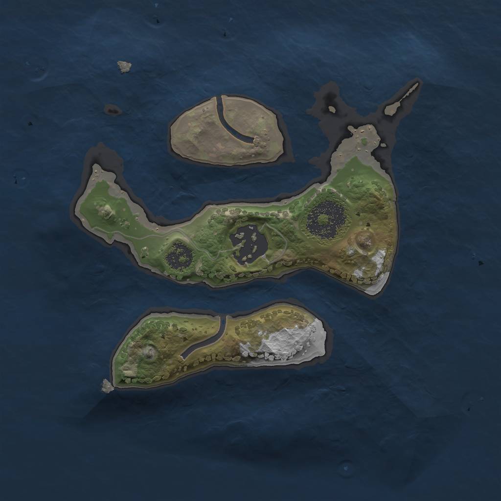 Rust Map: Procedural Map, Size: 1950, Seed: 154235, 6 Monuments