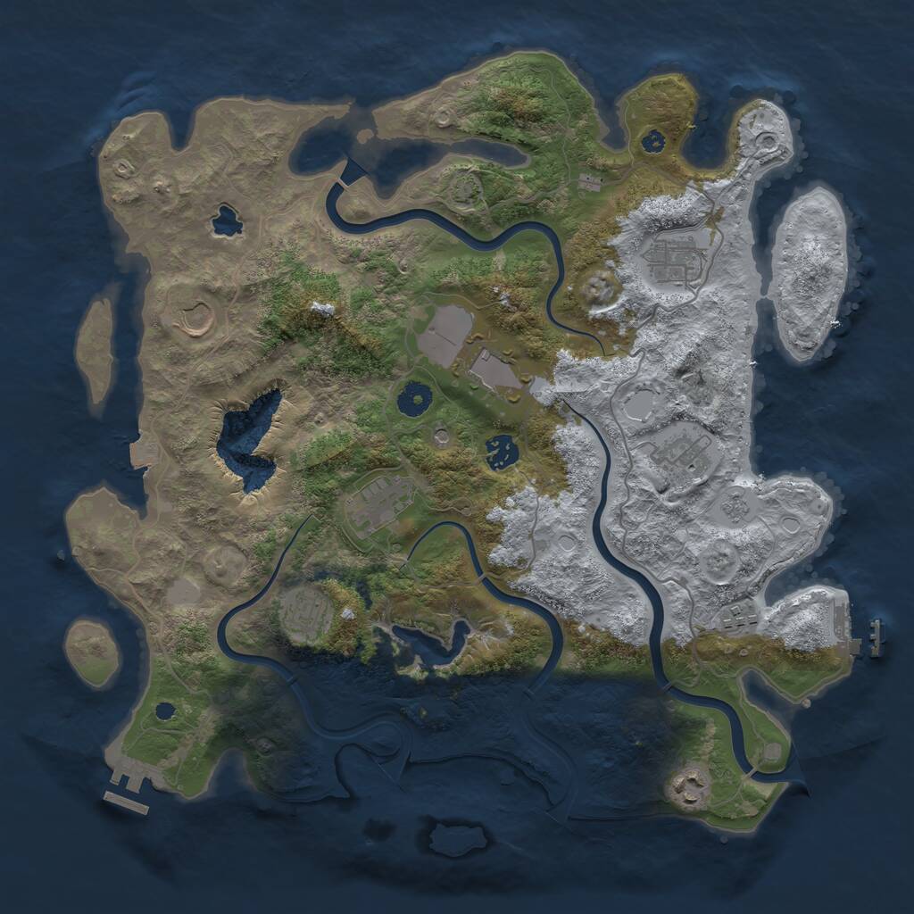 Rust Map: Procedural Map, Size: 4000, Seed: 91202021, 15 Monuments