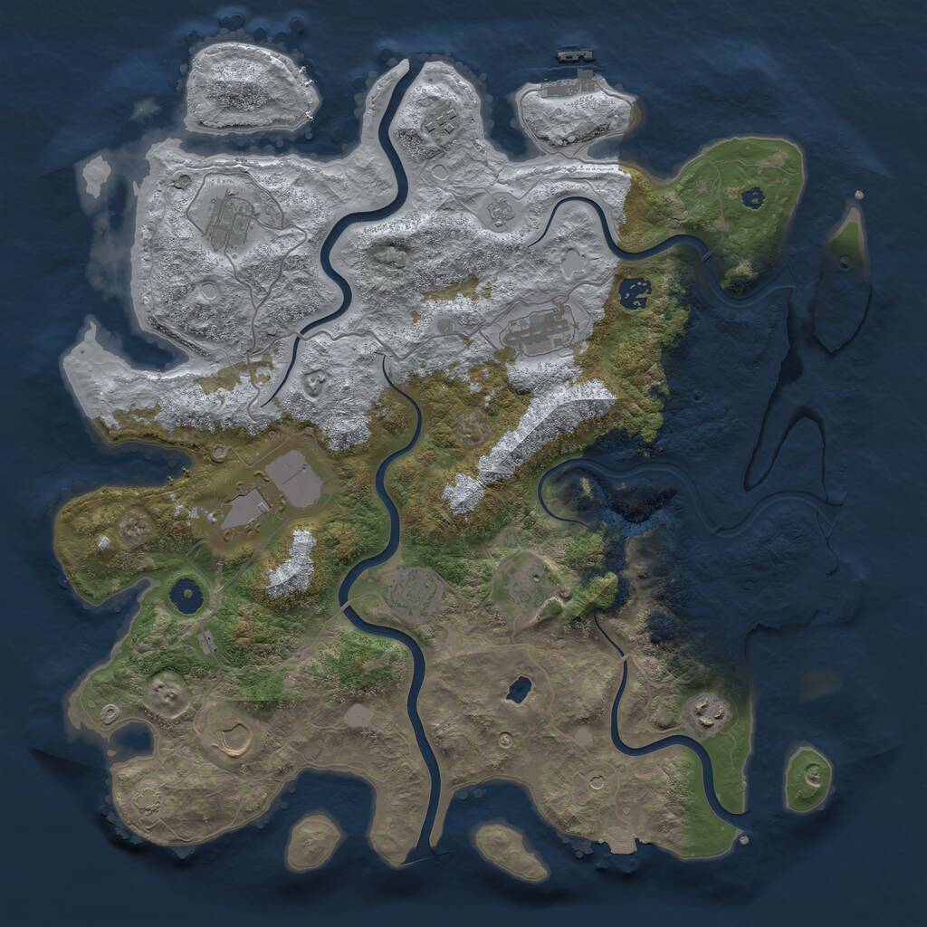 Rust Map: Procedural Map, Size: 4200, Seed: 20092021, 15 Monuments