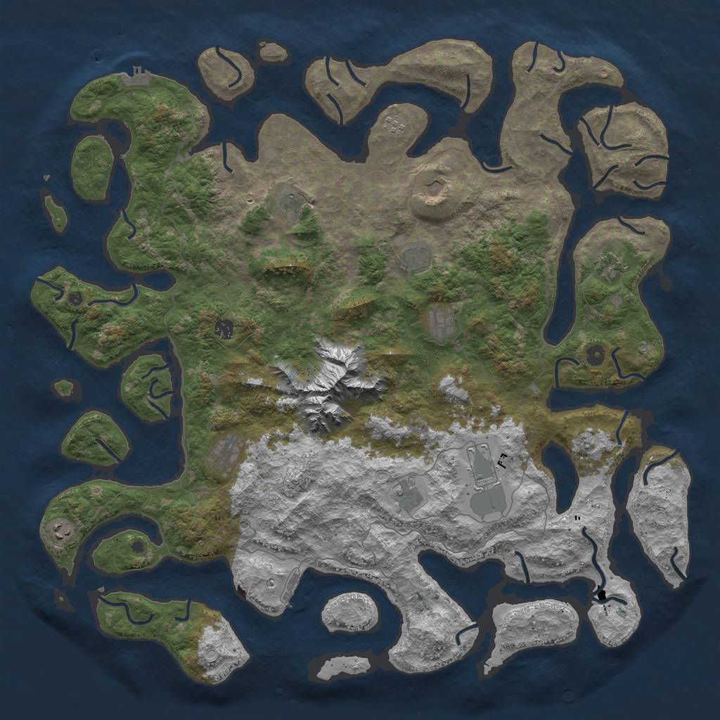 Rust Map: Procedural Map, Size: 5400, Seed: 9811354, 19 Monuments