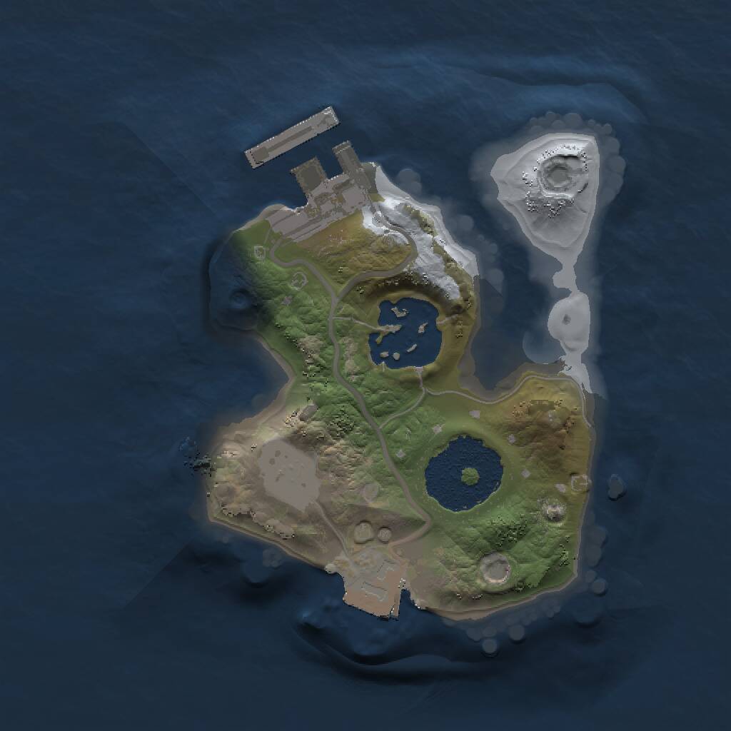 Rust Map: Procedural Map, Size: 1500, Seed: 65445151, 3 Monuments