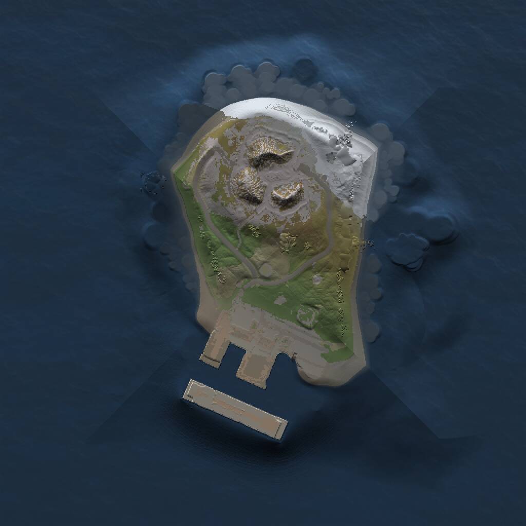 Rust Map: Procedural Map, Size: 1000, Seed: 2309, 3 Monuments