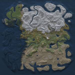 Thumbnail Rust Map: Procedural Map, Size: 5000, Seed: 294669735, 17 Monuments