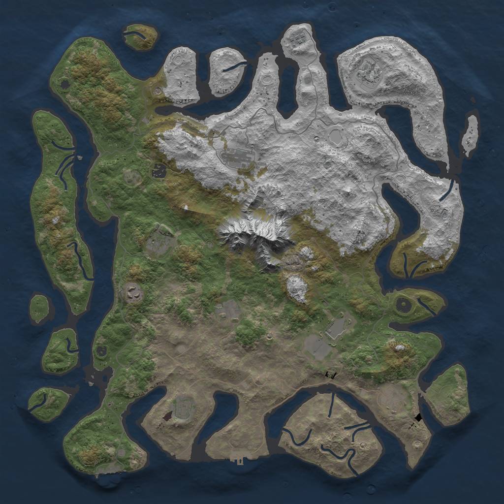 Rust Map: Procedural Map, Size: 5000, Seed: 20210902, 18 Monuments