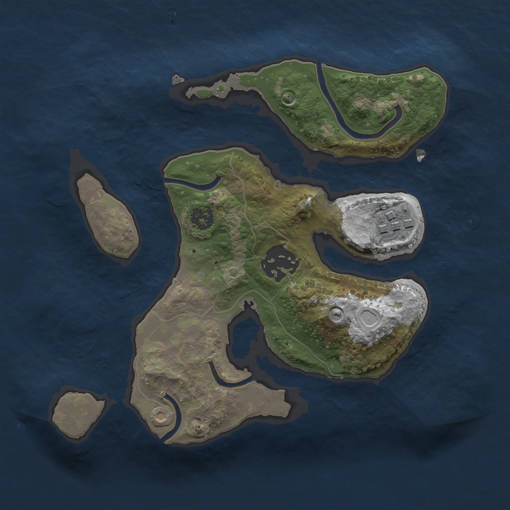 Rust Map: Procedural Map, Size: 2200, Seed: 796265560, 7 Monuments