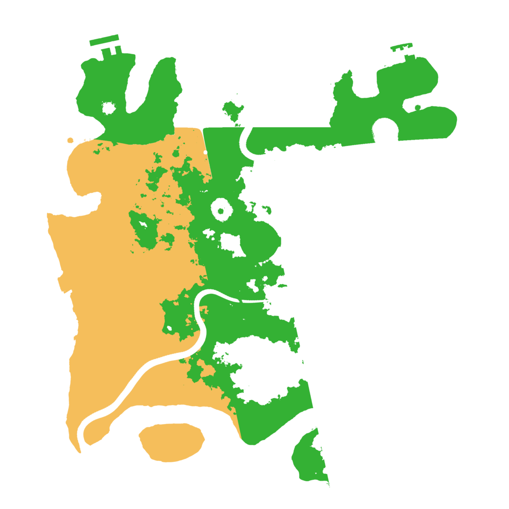 Biome Rust Map: Procedural Map, Size: 3500, Seed: 1256