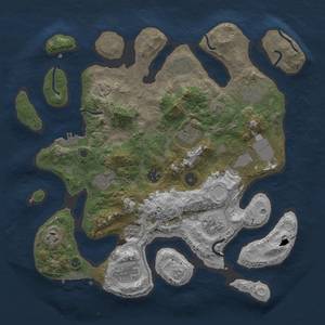 Thumbnail Rust Map: Procedural Map, Size: 3750, Seed: 587346248, 18 Monuments