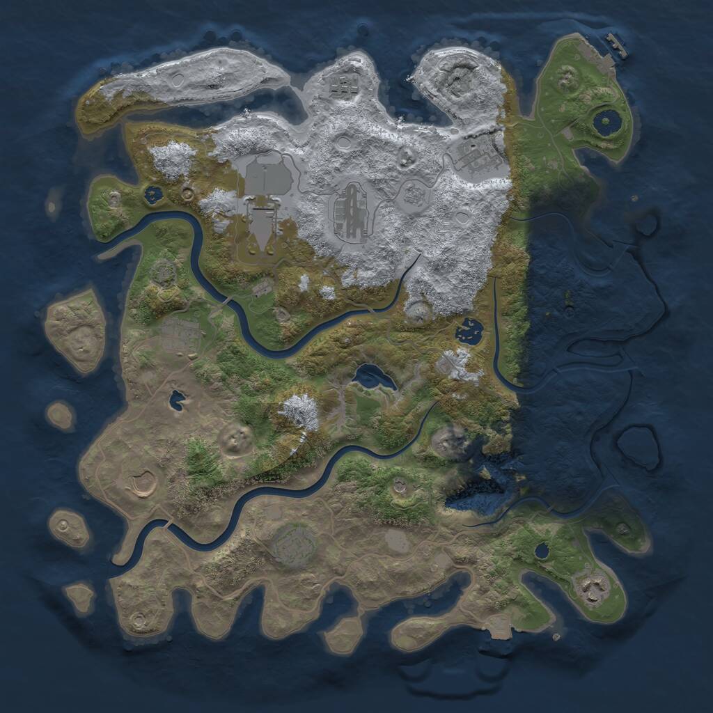 Rust Map: Procedural Map, Size: 4000, Seed: 1768349303, 14 Monuments