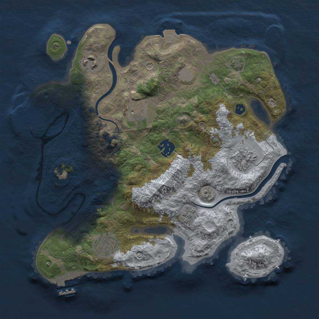 Rust Map: Procedural Map, Size: 3000, Seed: 94319, 11 Monuments