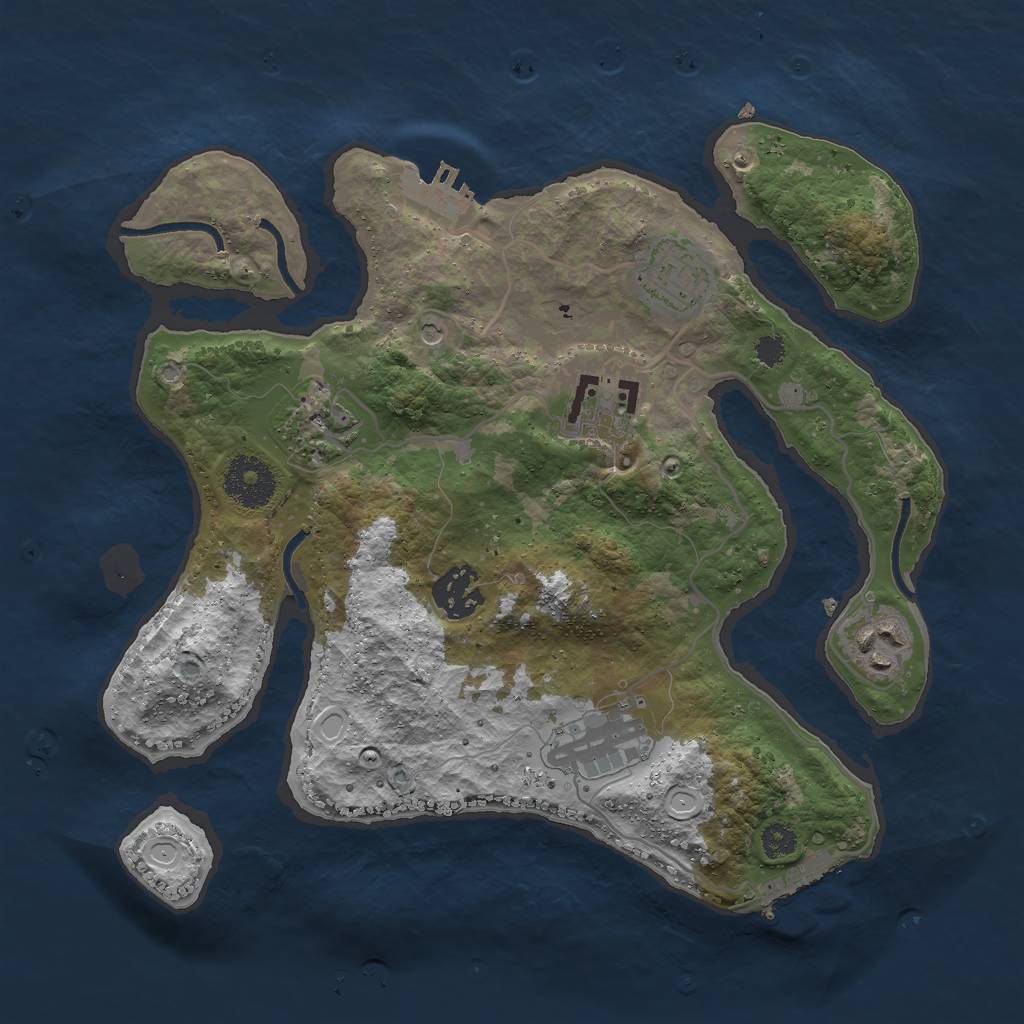 Rust Map: Procedural Map, Size: 3000, Seed: 542000, 14 Monuments