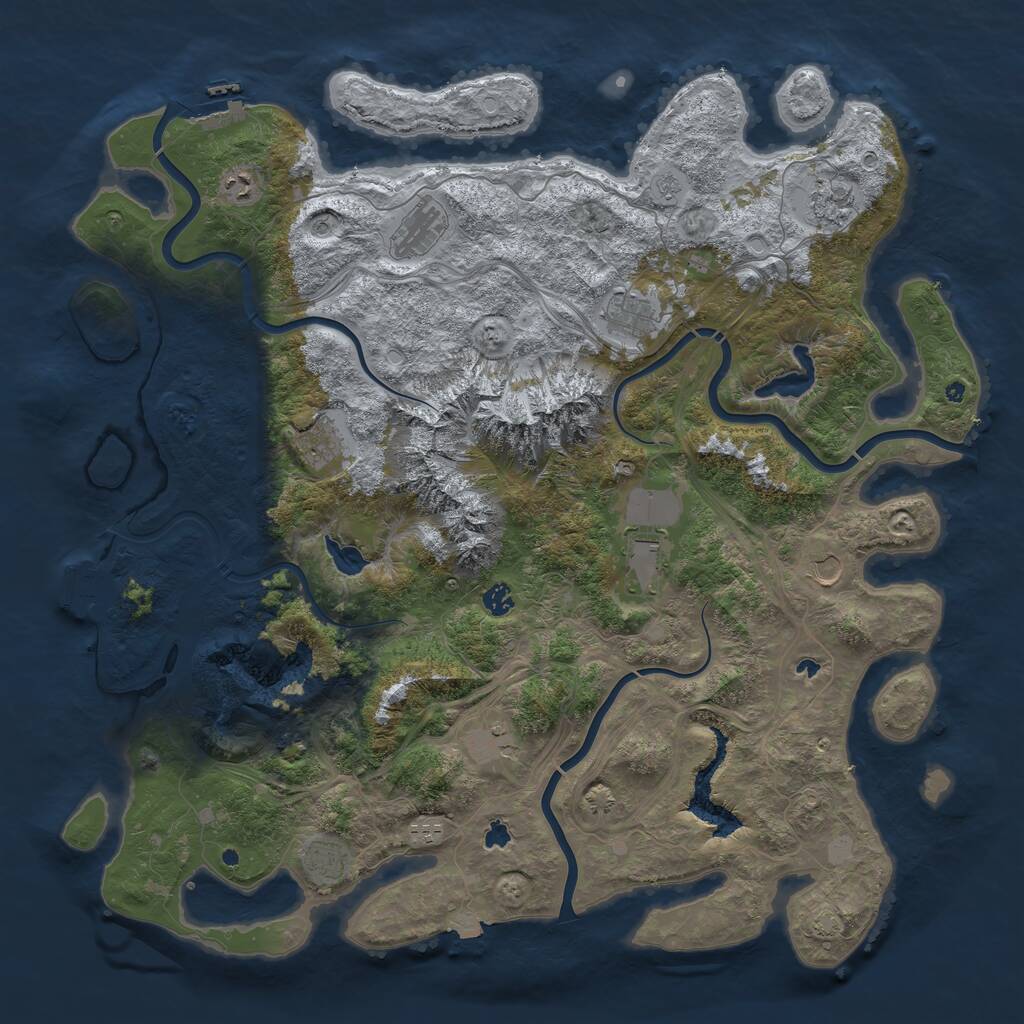 Rust Map: Procedural Map, Size: 5000, Seed: 1565489, 17 Monuments