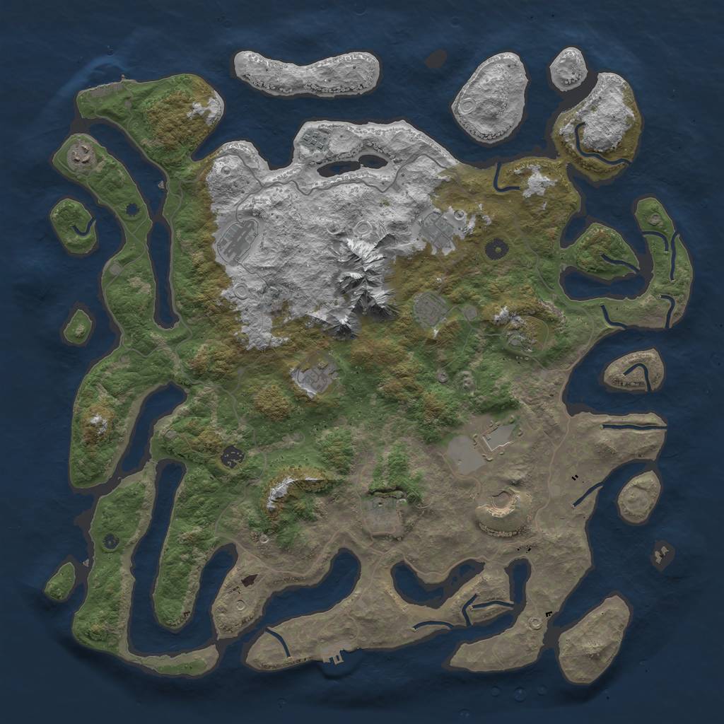 Rust Map: Procedural Map, Size: 5000, Seed: 1565489, 19 Monuments