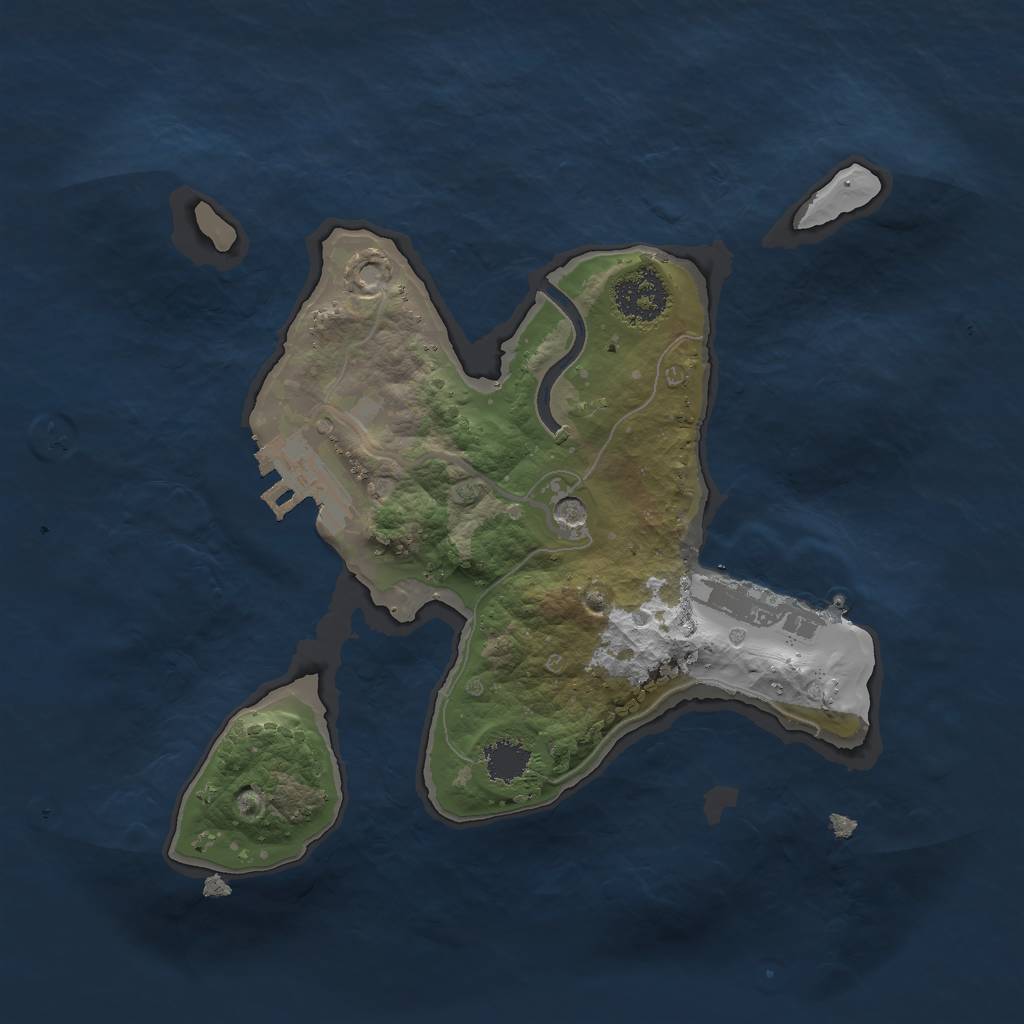 Rust Map: Procedural Map, Size: 2000, Seed: 1053342852, 8 Monuments