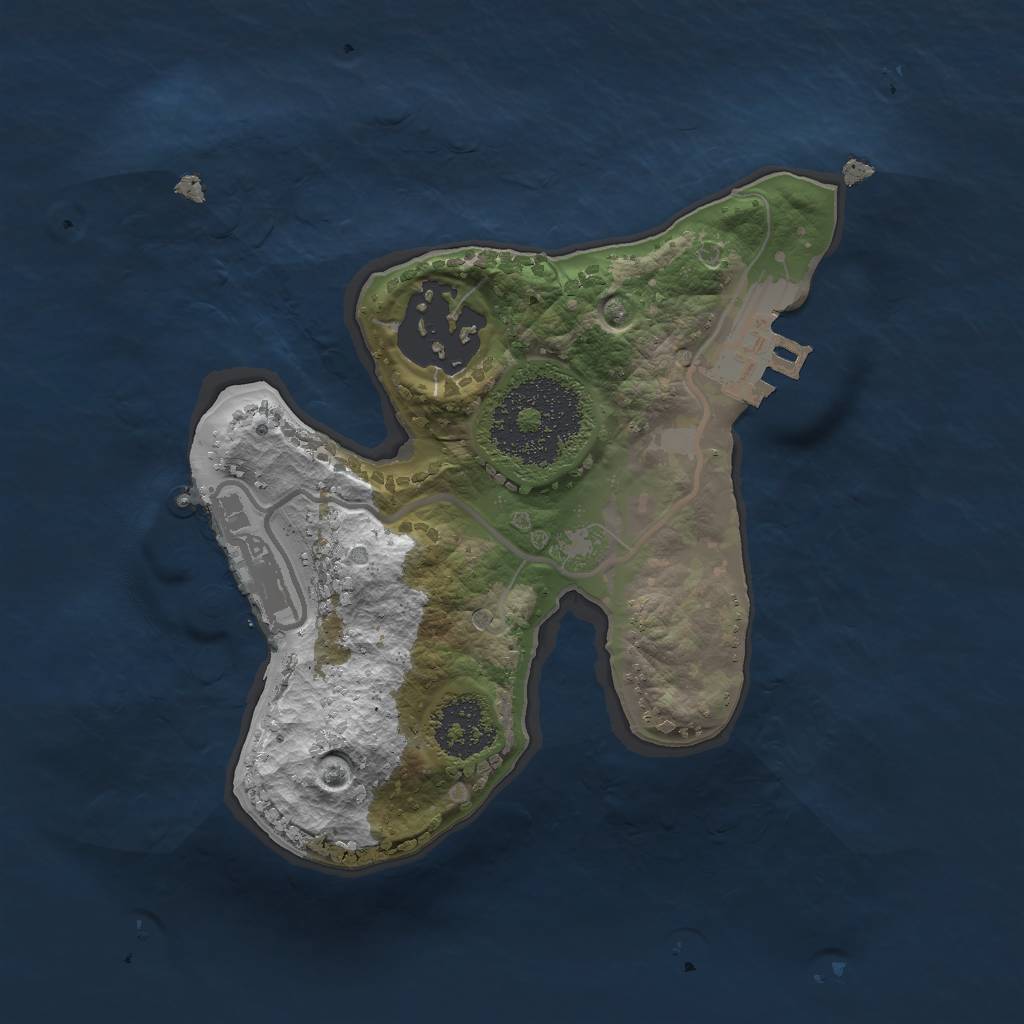 Rust Map: Procedural Map, Size: 1750, Seed: 67231, 8 Monuments