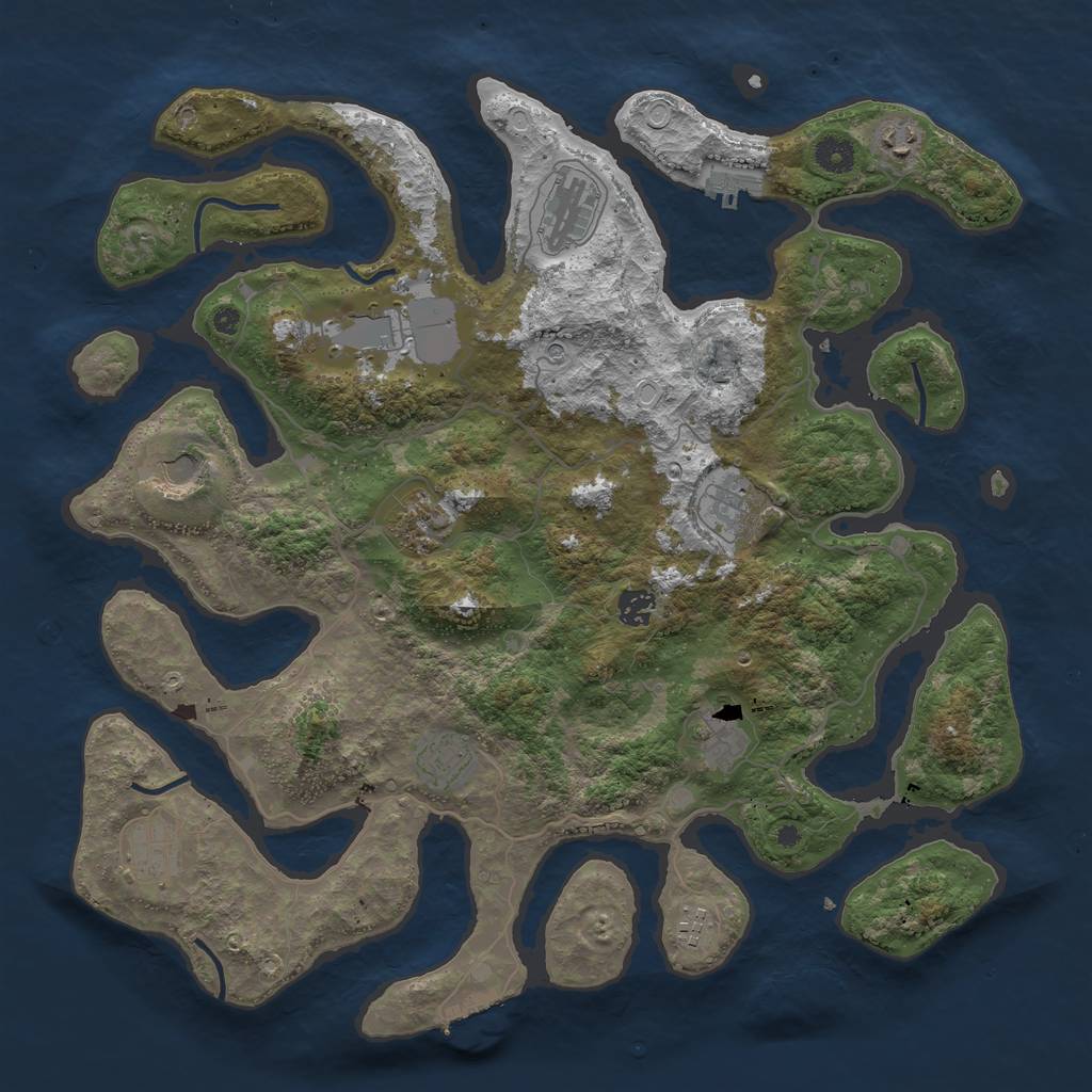 Rust Map: Procedural Map, Size: 4250, Seed: 790767, 19 Monuments