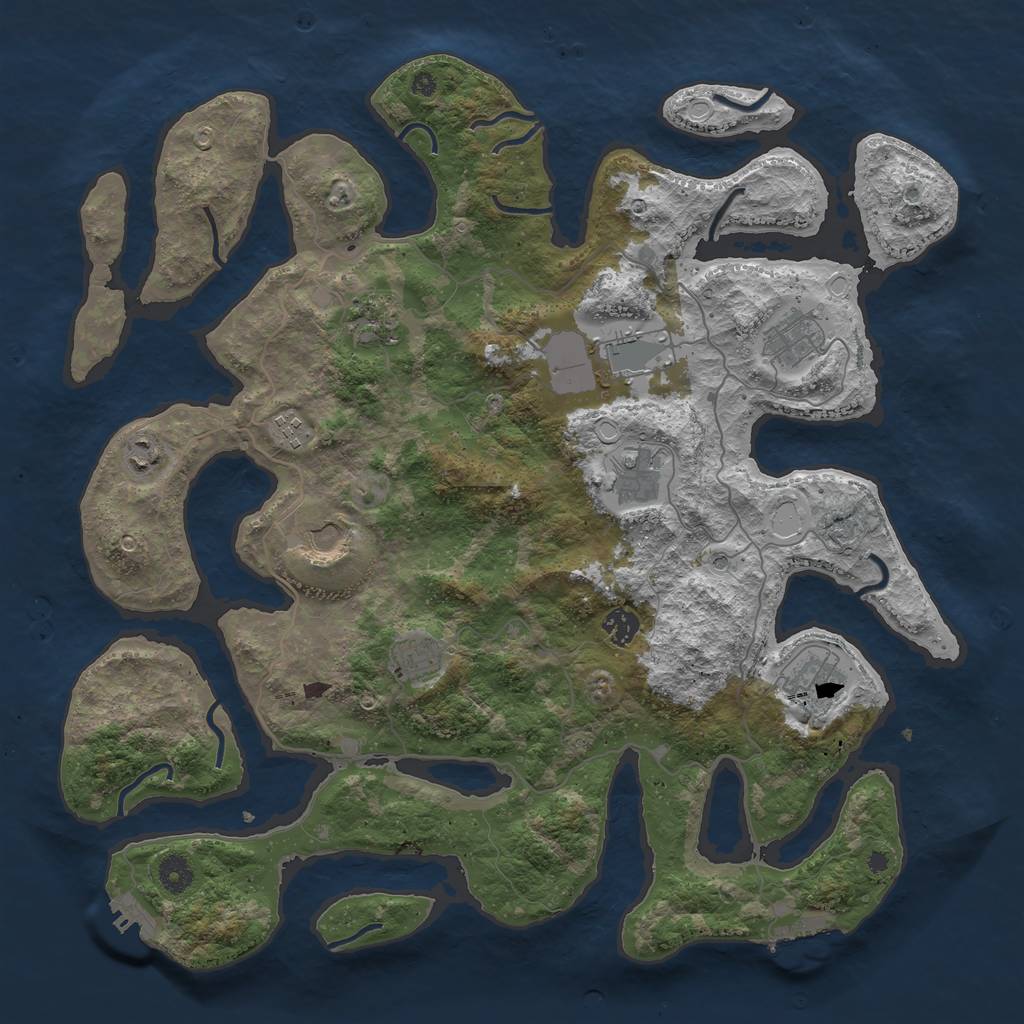 Rust Map: Procedural Map, Size: 4250, Seed: 179292, 18 Monuments