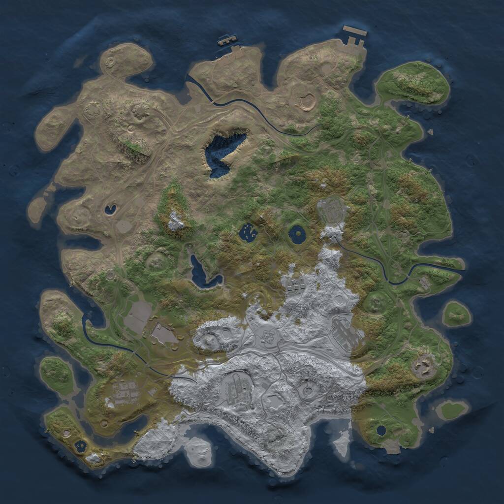 Rust Map: Procedural Map, Size: 4250, Seed: 419285, 15 Monuments