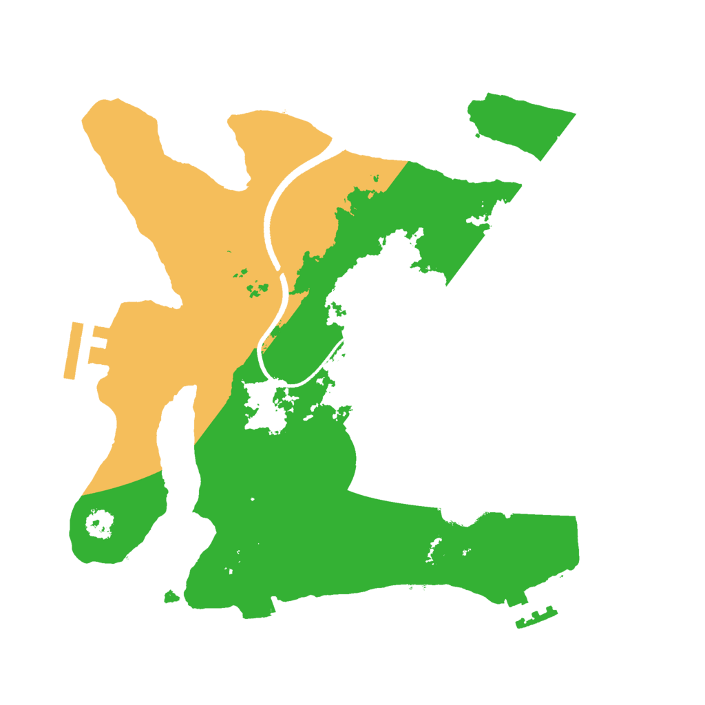 Biome Rust Map: Procedural Map, Size: 2500, Seed: 545655